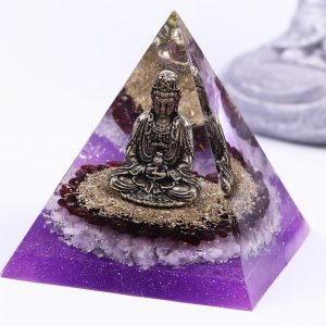 Pyramide en orgonite Bouddha